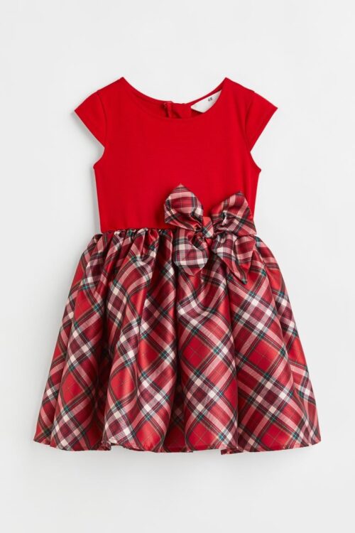 Flared-skirt Dress – Red