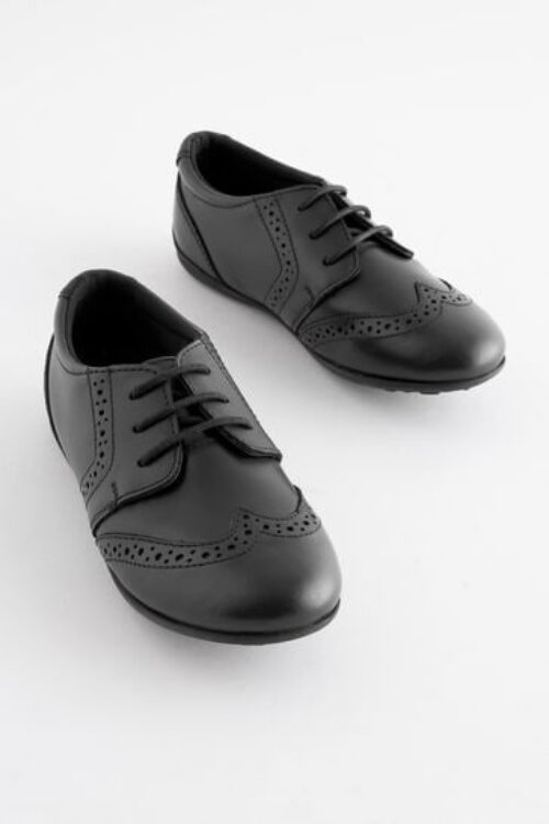 Next Black Leather Lace Up Brogues