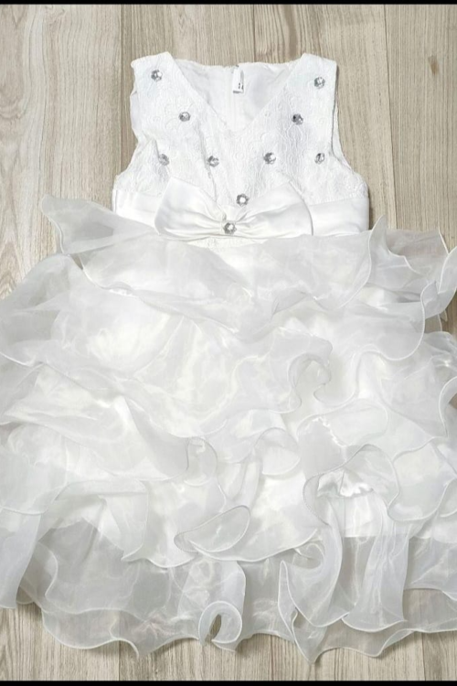 Baby Tulle Dress With Beads