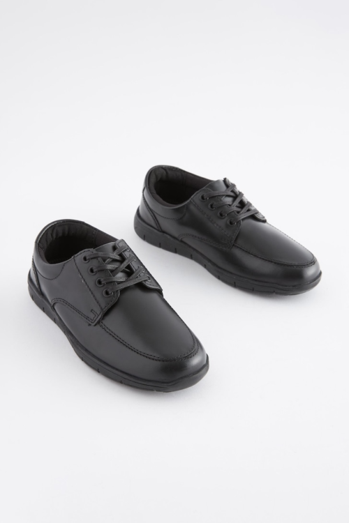 Black School Leather Lace up Shoes