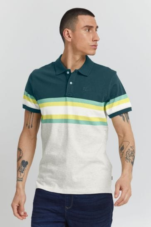 Next Blend 4 Colour Retro Stripe Polo Shirt