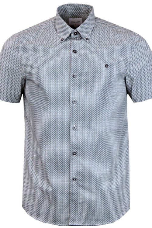 Peter Wretch Collide Mod Micro Geo Print Shirt