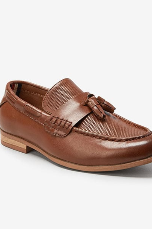 Next Boys Tan Tassel Loafers