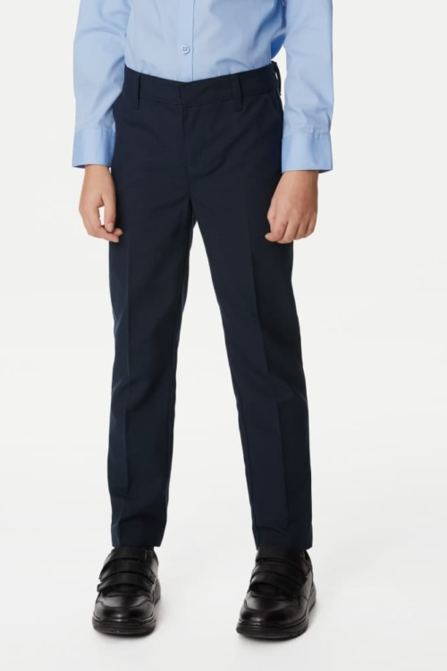 M & S Navy Skinny Leg School Trouser