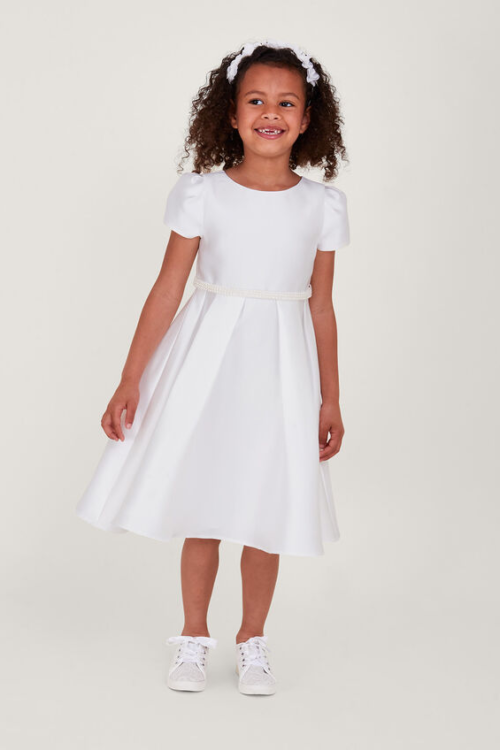 Monsoon Henriette Pearl Belt Duchess Dress