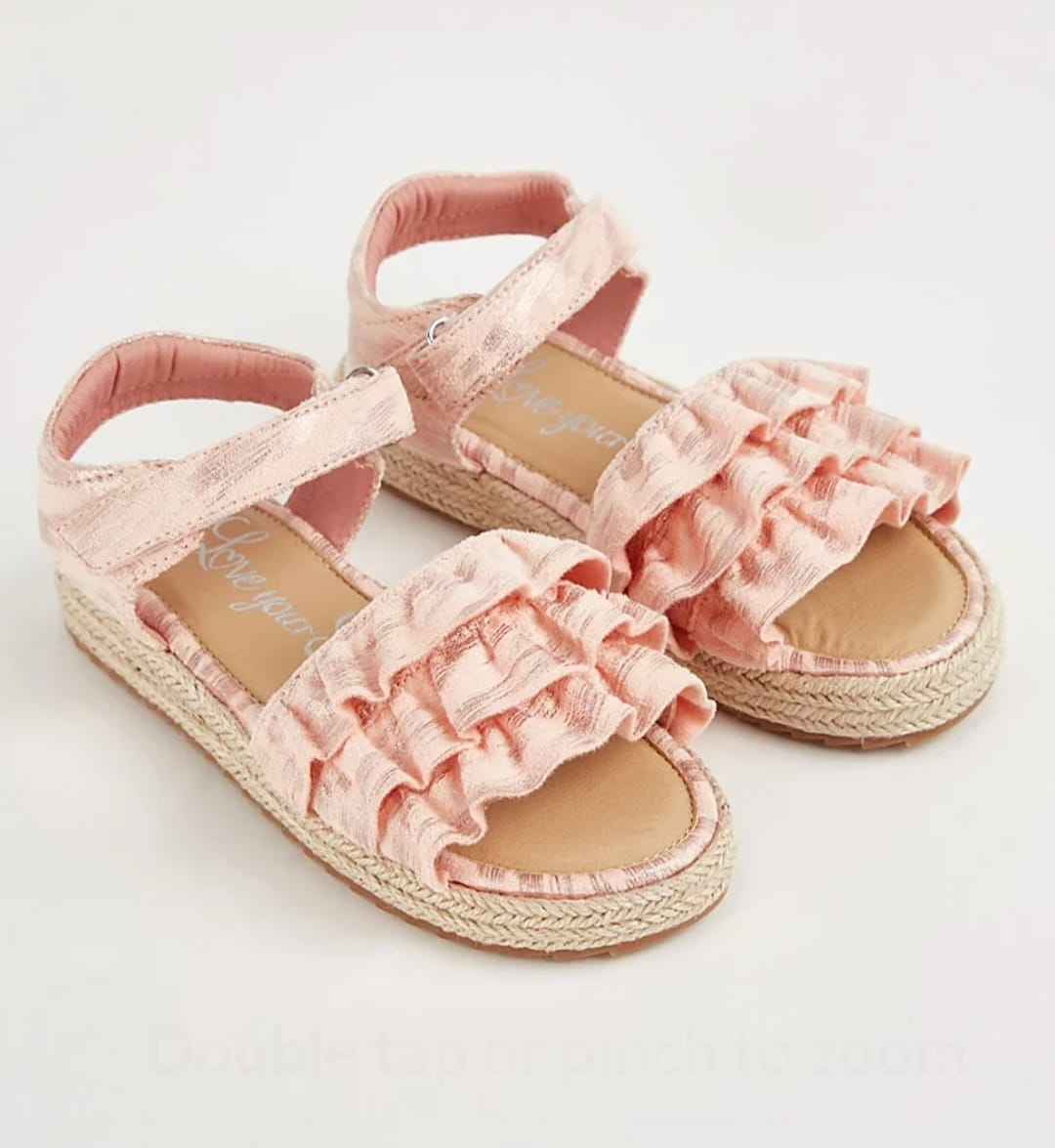 Pink Frill Espadrille Sandals