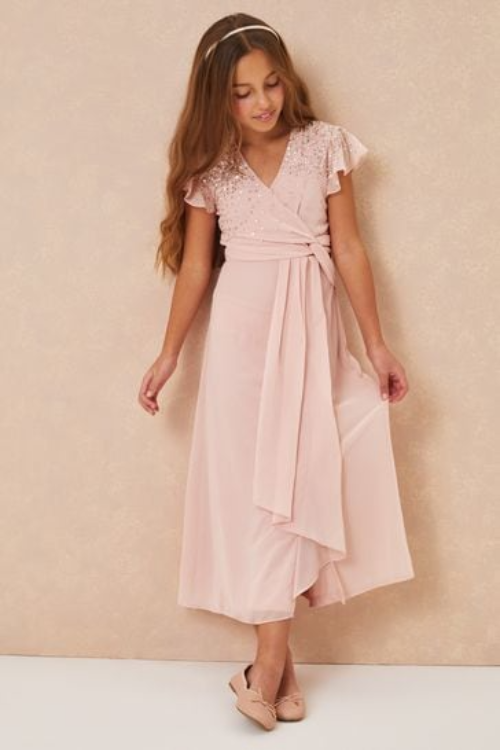 Lipsy Flutter Sleeve Occasion Maxi Dress