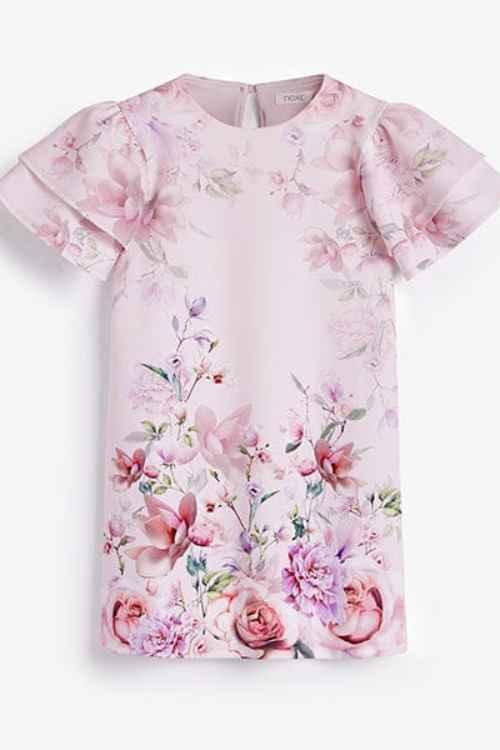 Light Pink Floral Occasion Dress