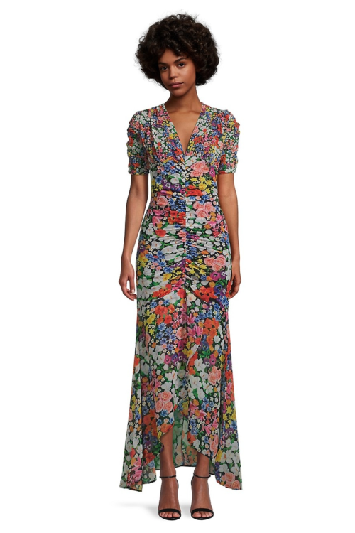 Mary Katrantzou X Lipsy Ditsy Rouched Maxi Dress