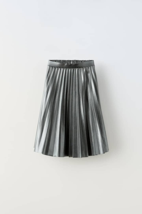 Zara Midi Box Pleat Skirt