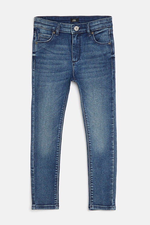 River Island Boys Blue Denim Spray On Skinny Jeans