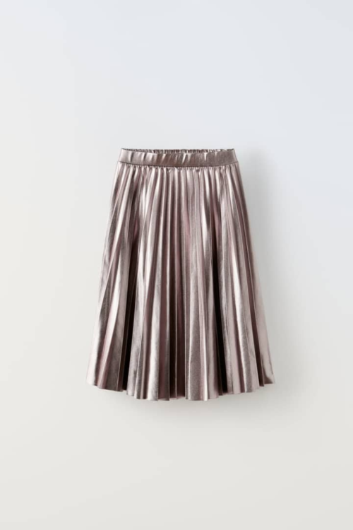 Zara Midi Box Pleat Skirt