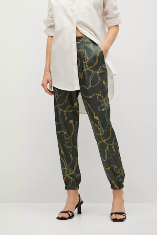 Mango Satin Chain Trouser