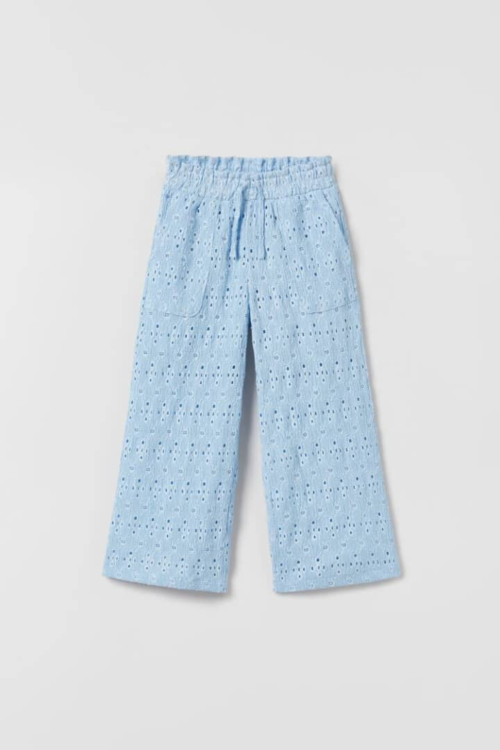 Zara Blue Textured Trouser