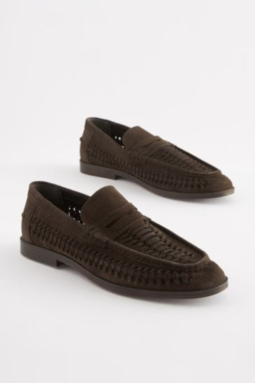 Next Leather Weave Loafers