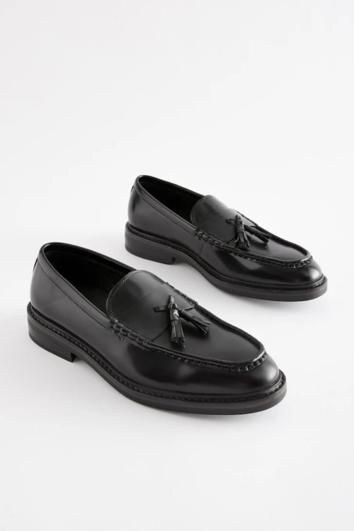 Next Black Chunky Loafers