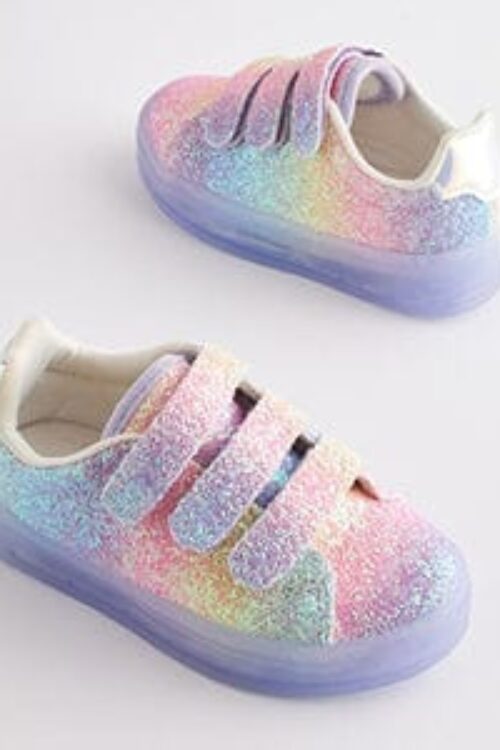 Next Girls Purple Light-up Trainers