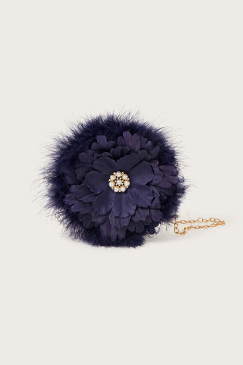 Monsoon Loralie Feather Flower Round Bag