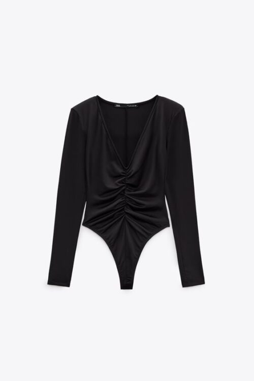 Zara Bodysuit With Gathered Detail