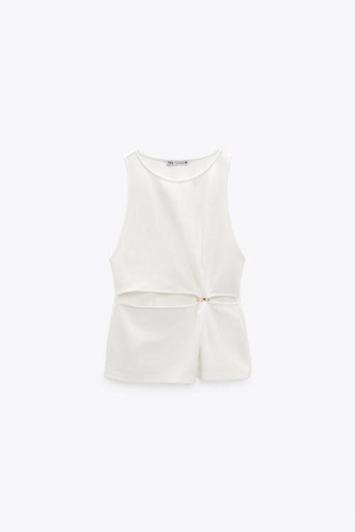 Zara Cut Out Top with Chain Detail