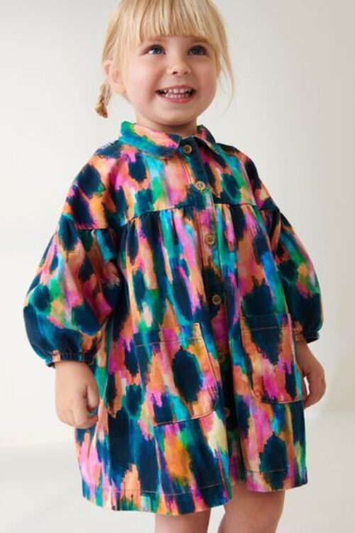 Next Multi Next Bright Print Cotton Shirt Dress