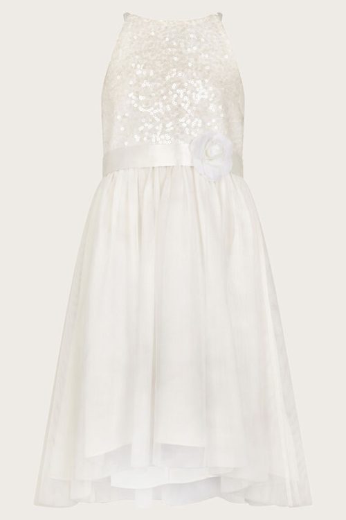 Monsoon Sequin Truth Bridesmaid Dress Ivory