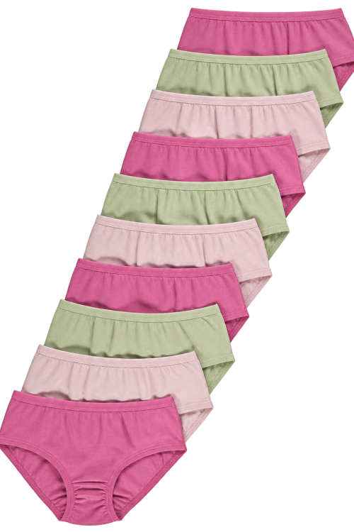 Girls’ Cotton Panties – 10 Pack
