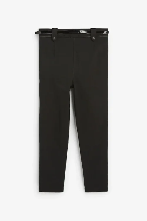 Girls Belted Trouser-Black