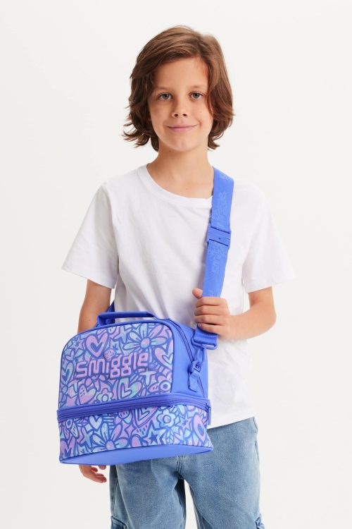 Smiggle Purple Surreal Level Hardtop Lunchbox